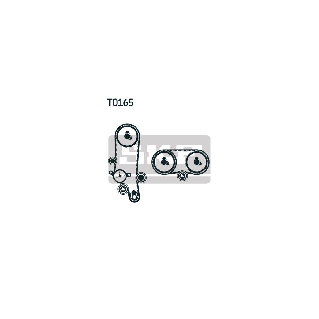 Комплект ременя ГРМ з помпой SKF VKMC 01121-2 - зображення 2