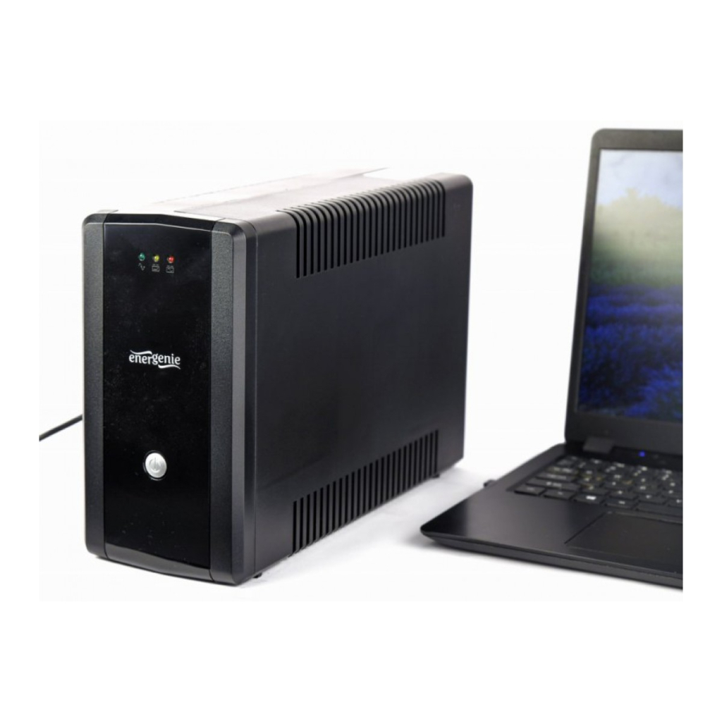 Пристрій безперебійного живлення EnerGenie EG-UPS-H1500 1500VA 900W (EG-UPS-H1500) - зображення 3