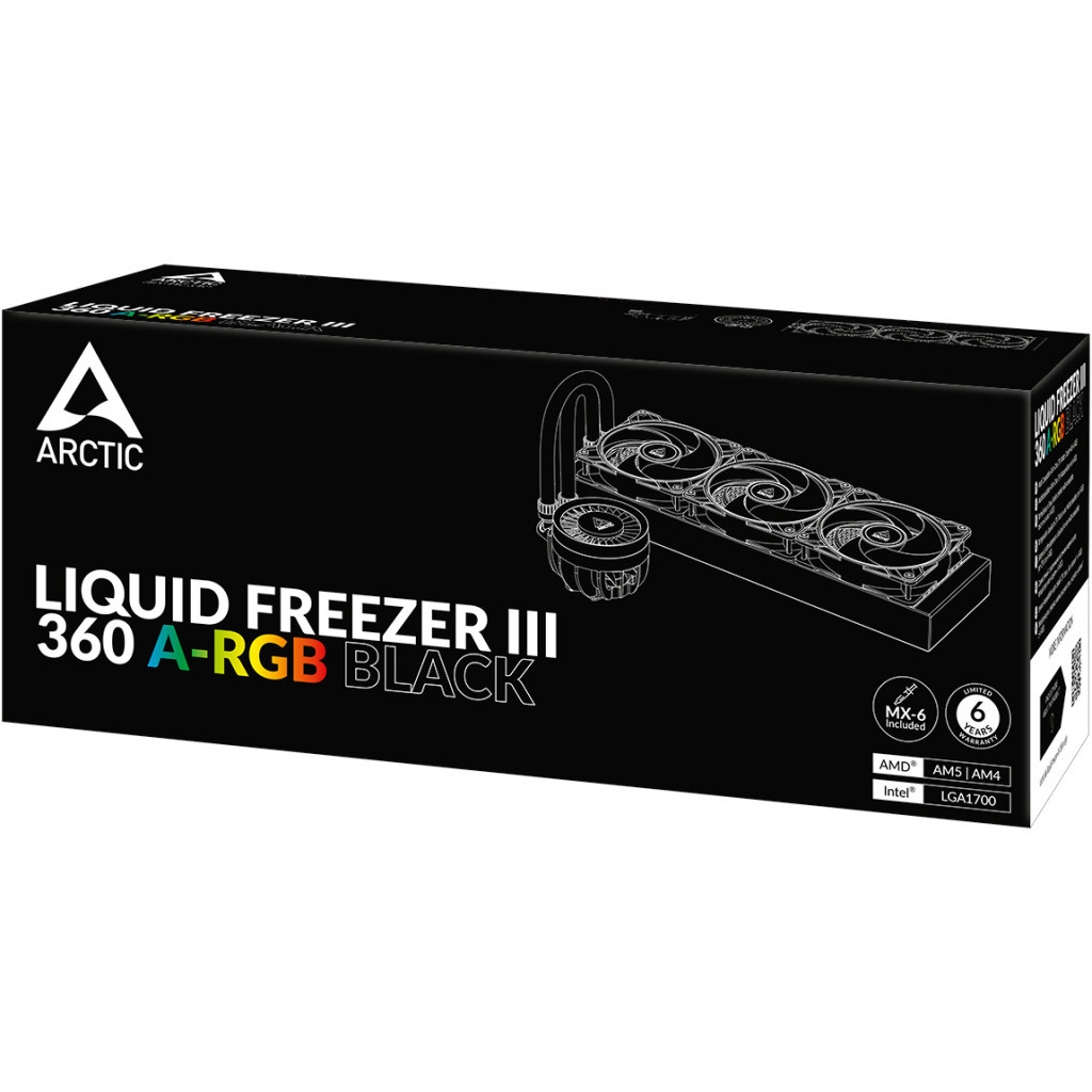 Система рідинного охолодження Arctic Liquid Freezer III - 360 A-RGB Black (ACFRE00144A) - зображення 11