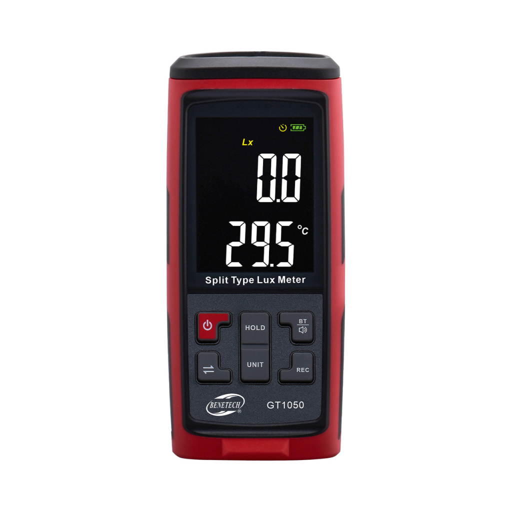 Вимірювач освітленості Benetech з термометром (GT1050) - зображення 2