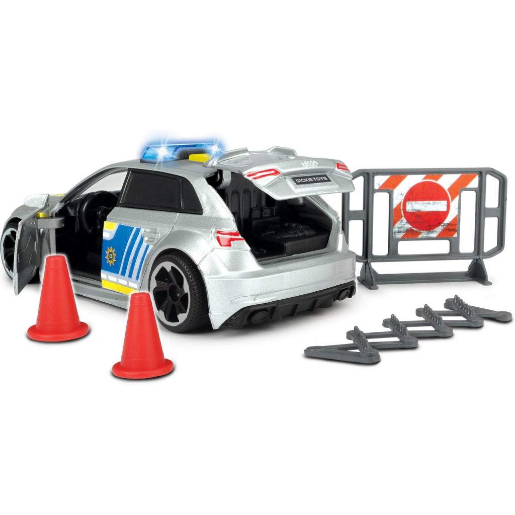 Машина Dickie Toys SOS Поліція Audi зі світловими та звуковими ефектами 15 см (3713011) - зображення 3