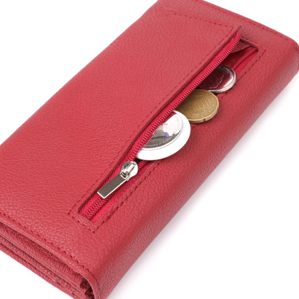 Гаманець ST Leather З натуральної шкіри Червоний (23087) - зображення 9