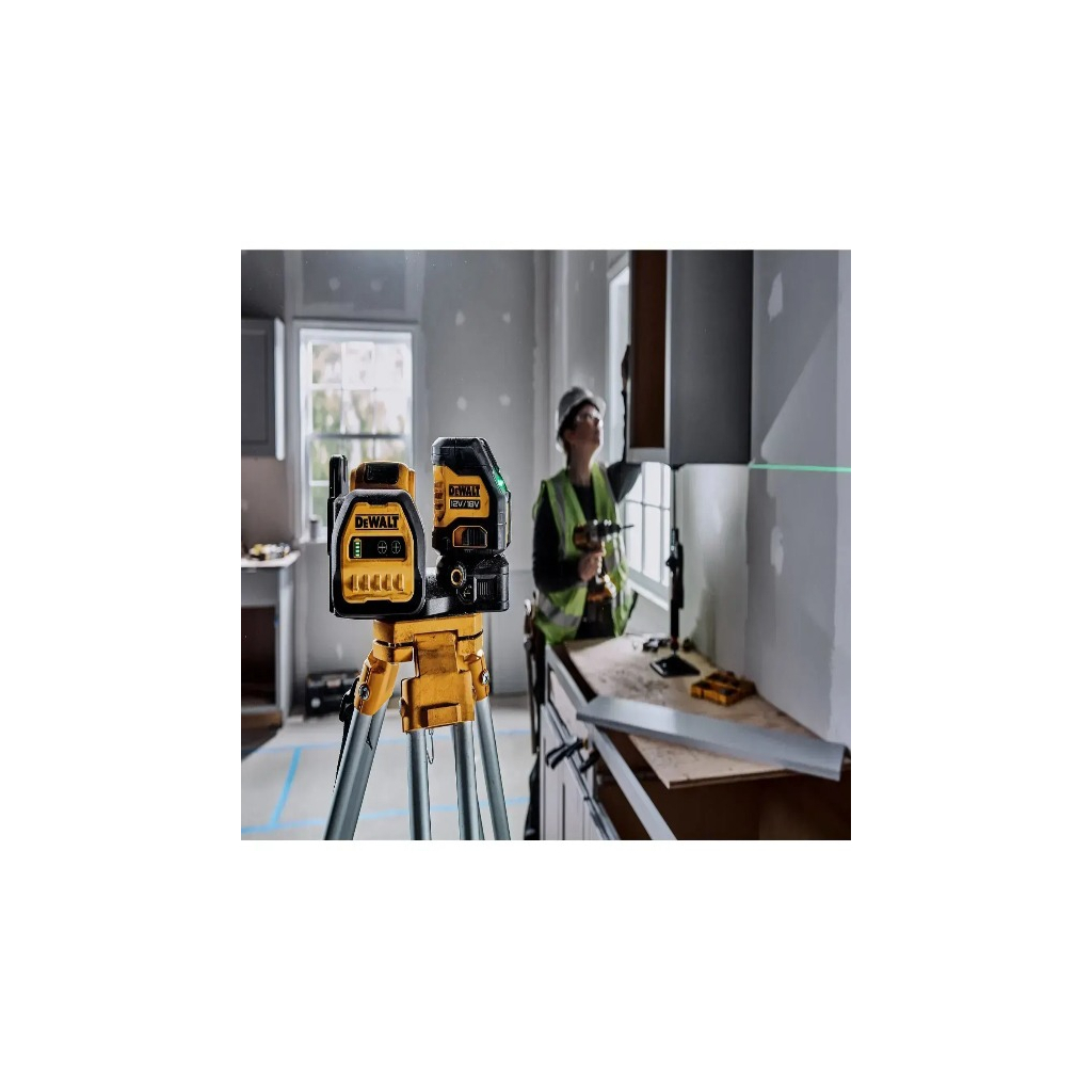 Лазерний нівелір DeWALT 10.8/12/18В XR Li-Ion, зелений промінь, 2Ah, кейс TSTAK (DCE088D1G18) - зображення 4