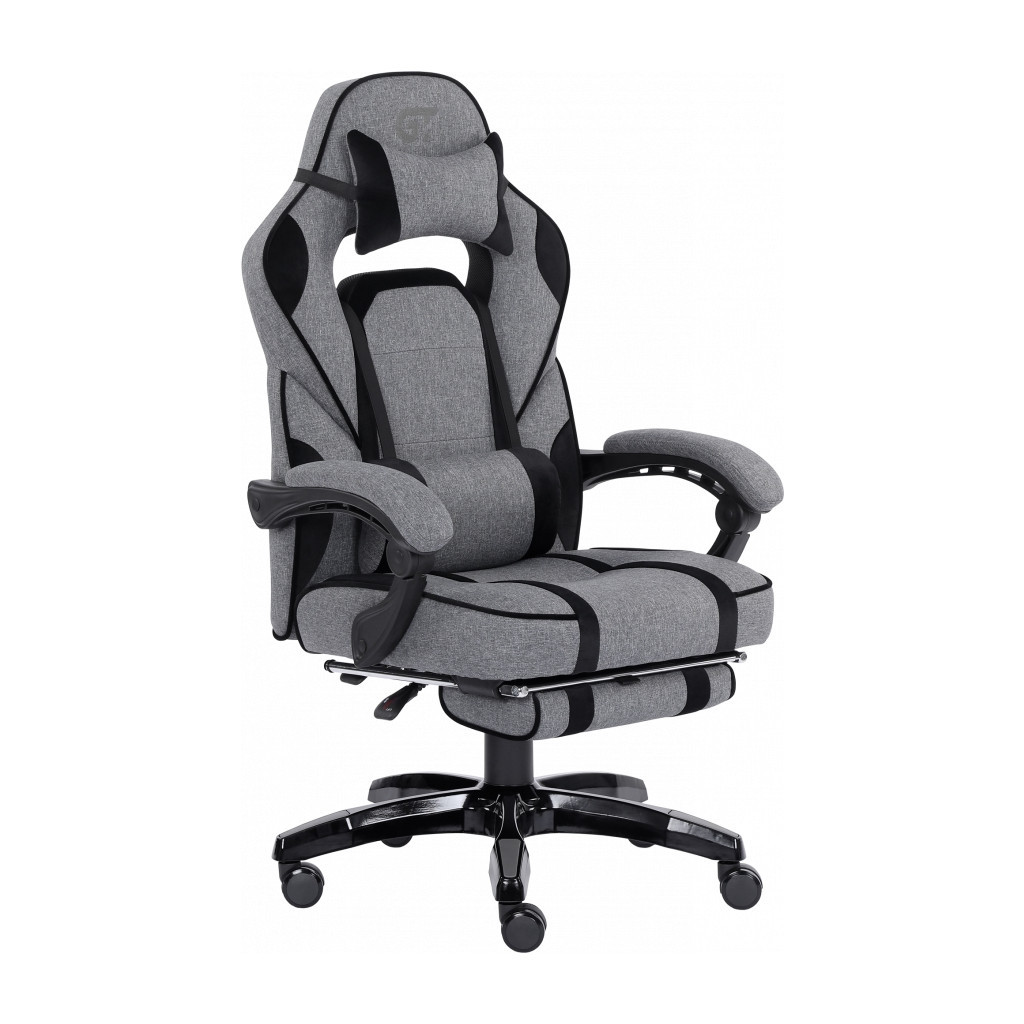 Крісло ігрове GT Racer X-2749-1 Gray/Black Suede (X-2749-1 Fabric Gray/Black Suede) - зображення 2