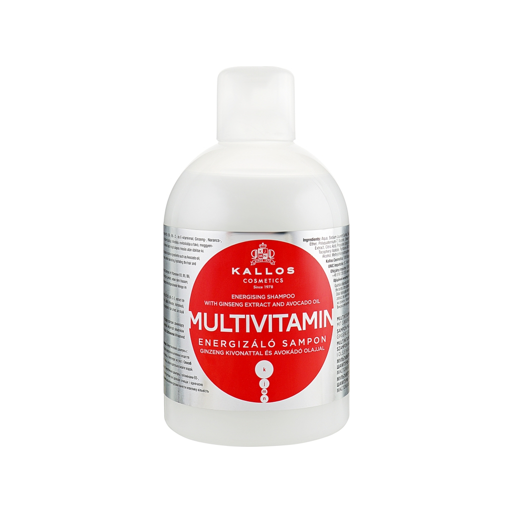 Шампунь Kallos Cosmetics Multivitamin з екстрактом женьшеню та олією авокадо 1000 мл (5998889512071) - зображення 1