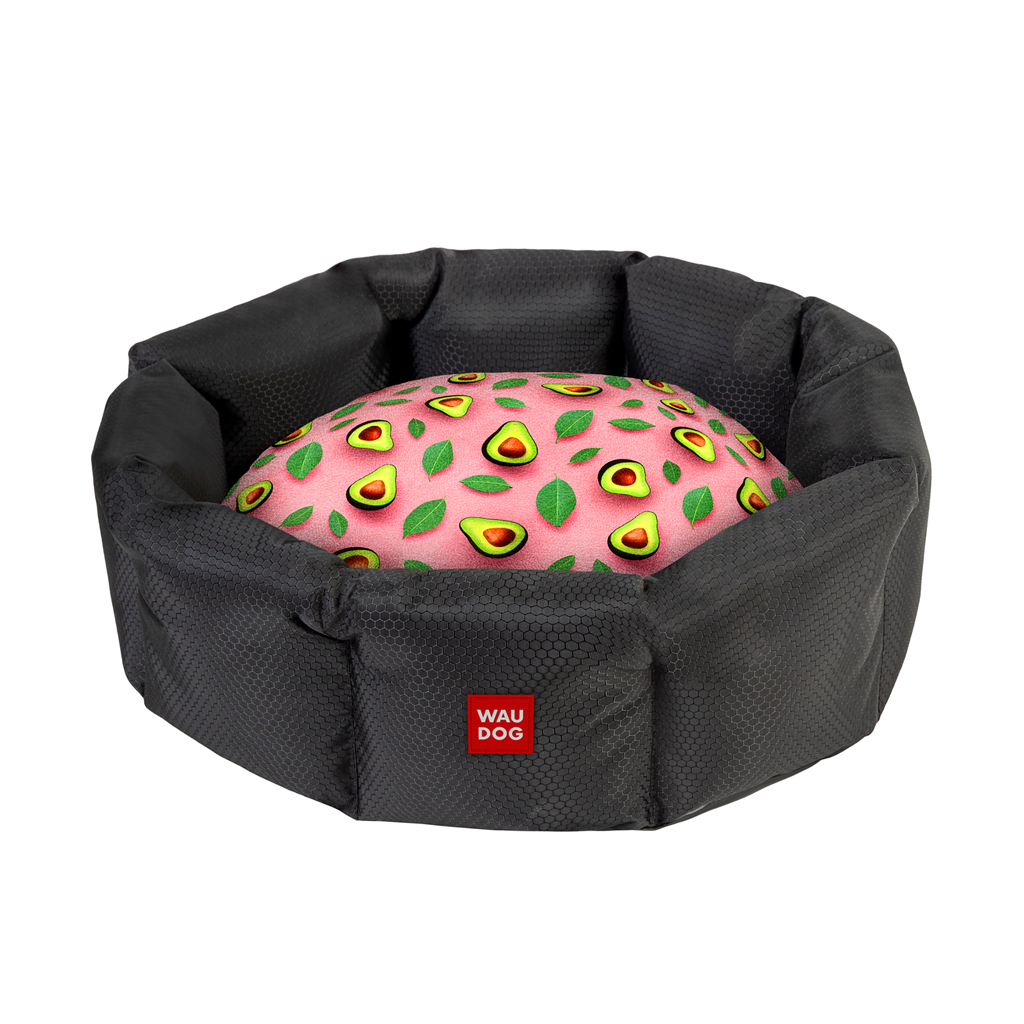 Лежак для тварин WAUDOG Relax "Авокадо на рожевому" M (314-4051) - зображення 1