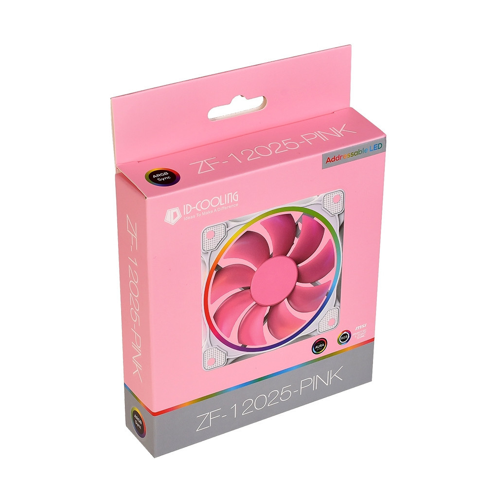 Кулер до корпусу ID-Cooling ZF-12025-PINK ARGB (Single Pack) (ZF-12025-PINK) - зображення 3