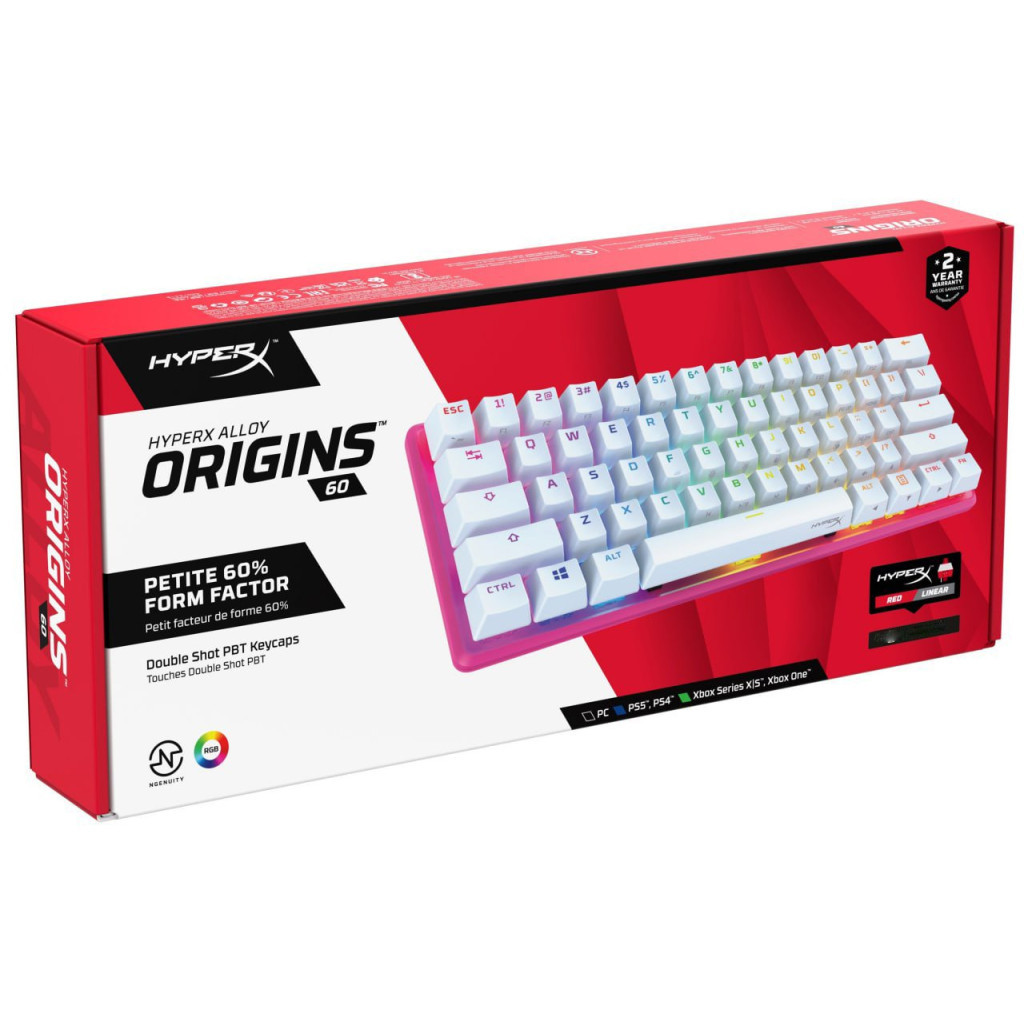 Клавіатура HyperX Alloy Origins 60 Pink (572Y6AA) - зображення 8