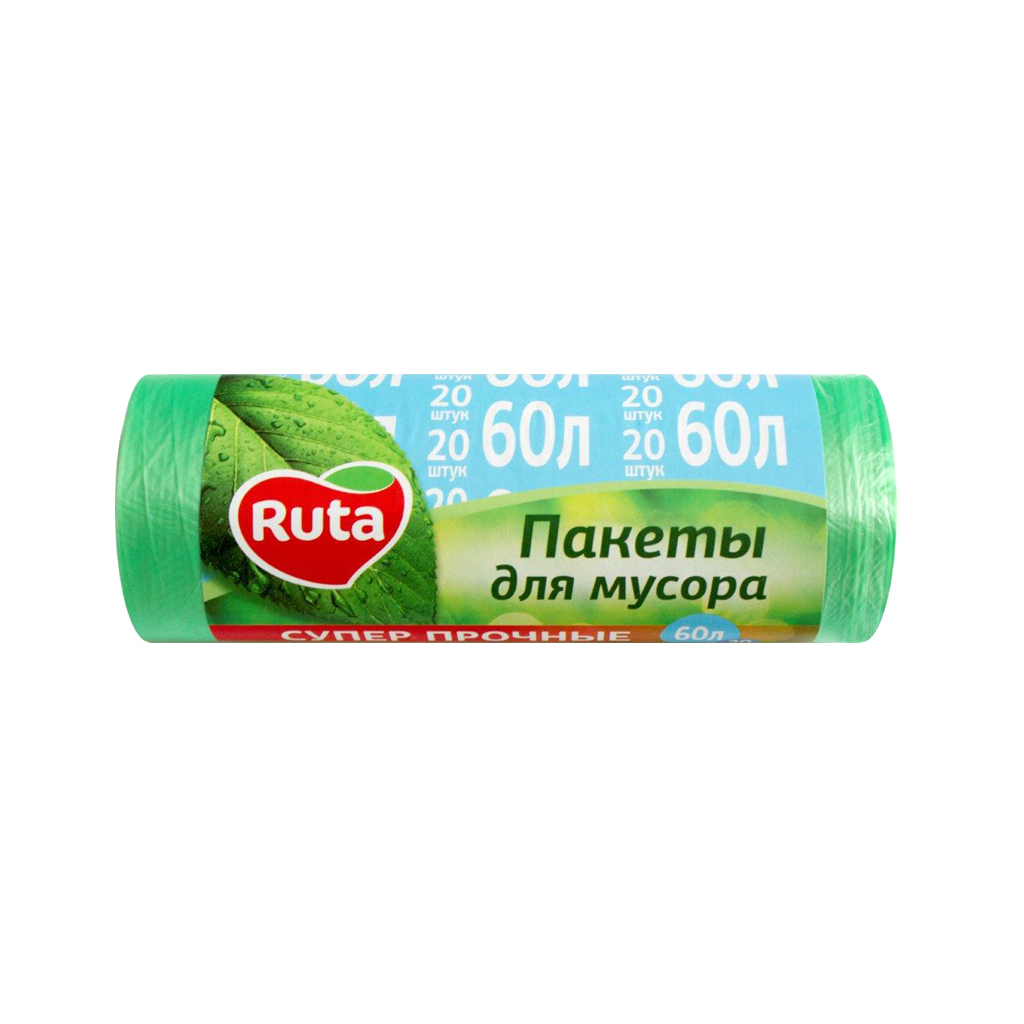 Пакети для сміття Ruta 60 л 20 шт. (4820023747241) - зображення 1