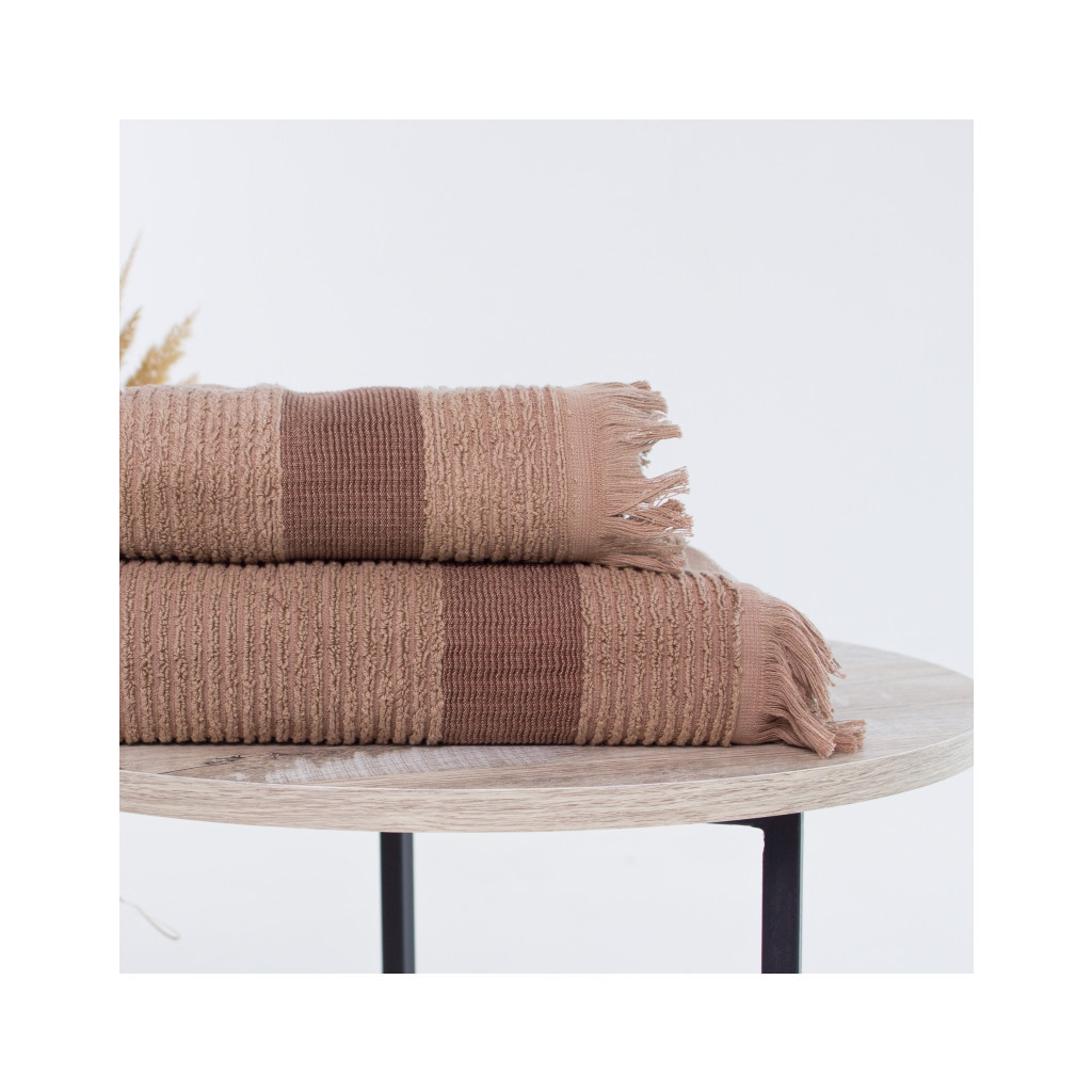 Рушник MirSon Набір лазневих 106 Elite Luxury Coffee 2 шт (2200005613306) - зображення 3