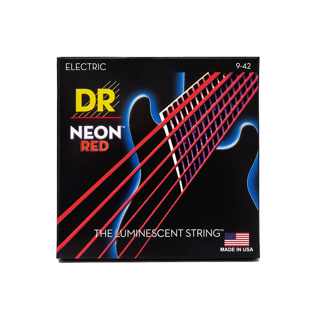 Струни для гітари DR Strings NEON Red Electric - Light (09-42) (NRE-9) - зображення 1