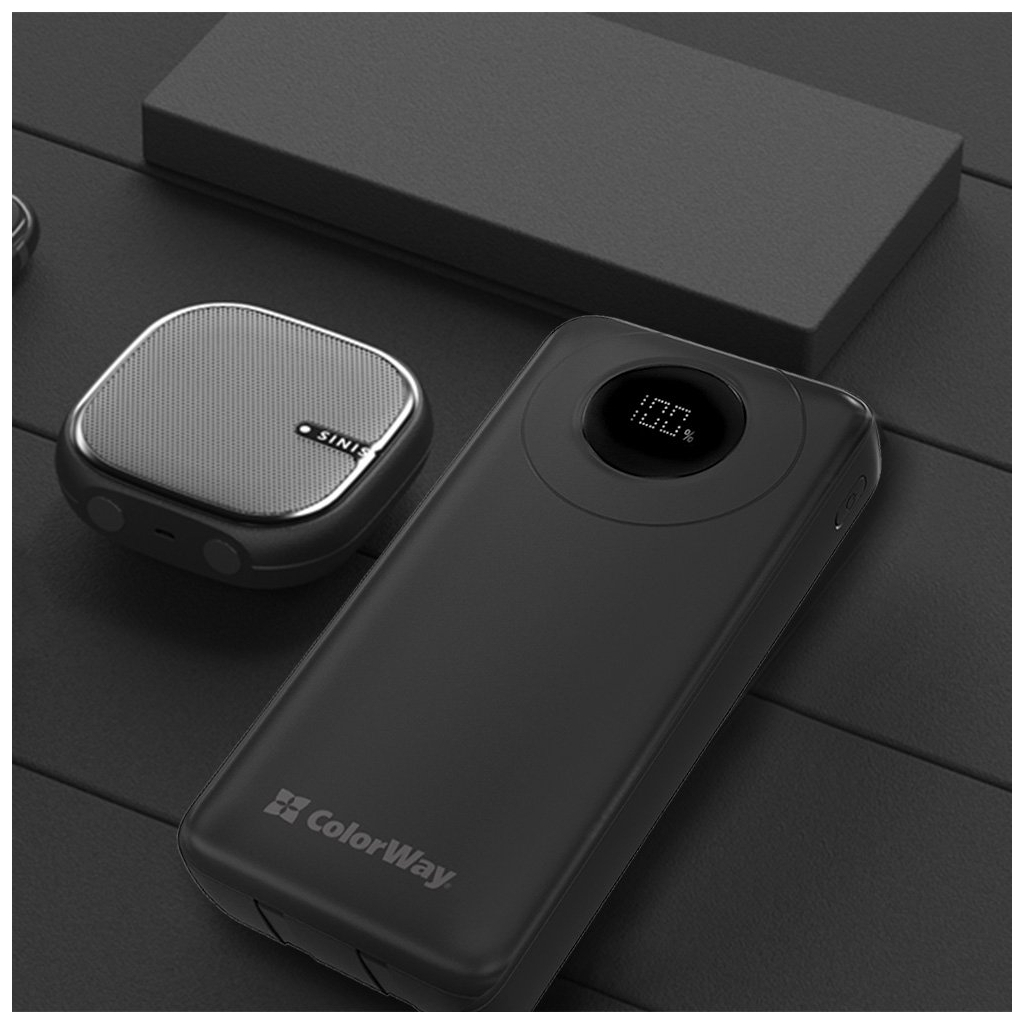 Батарея універсальна ColorWay 20 000 mAh EnergyPlus PD/18W, QC3.0/22.5W, Black (CW-PB200LPB4BK-PDD) - зображення 9