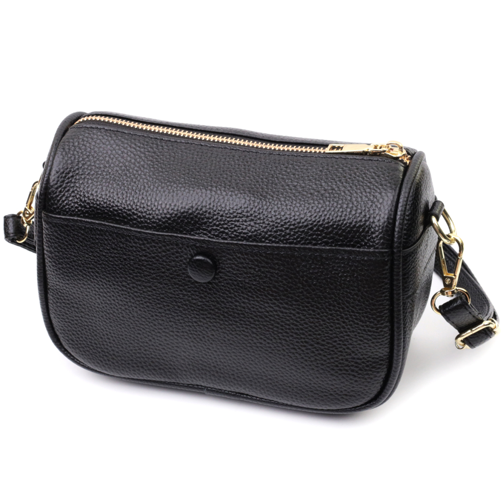 Сумка Vintage З натуральної шкіри Чорна (22590) - зображення 2