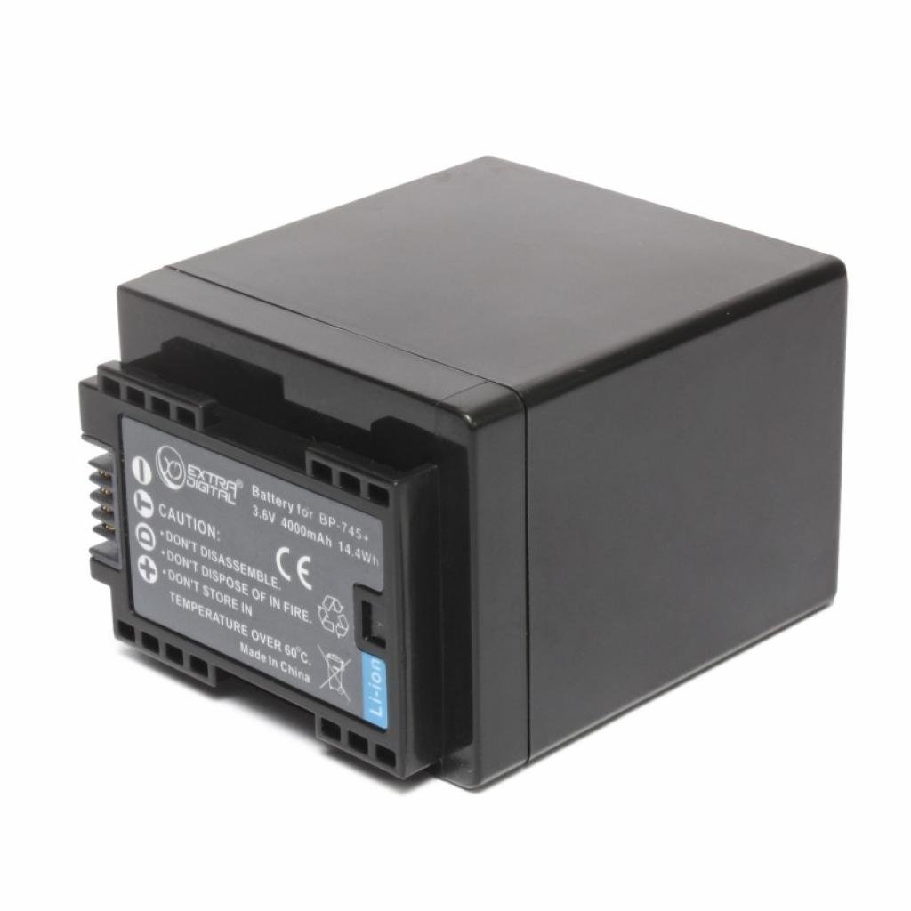 Акумулятор до фото/відео Extradigital Canon BP-745 (chip) (BDC1303) - зображення 2
