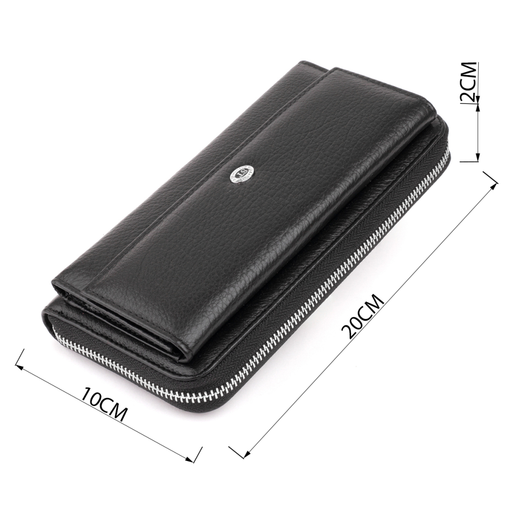 Гаманець ST Leather Шкіряний Чорний (19292) - изображение 3