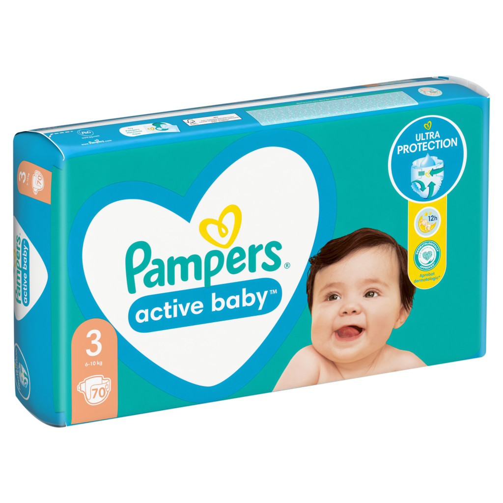 Підгузки Pampers Active Baby Midi Розмір 3 (6-10 кг) 70 шт (8001090948656) - зображення 3