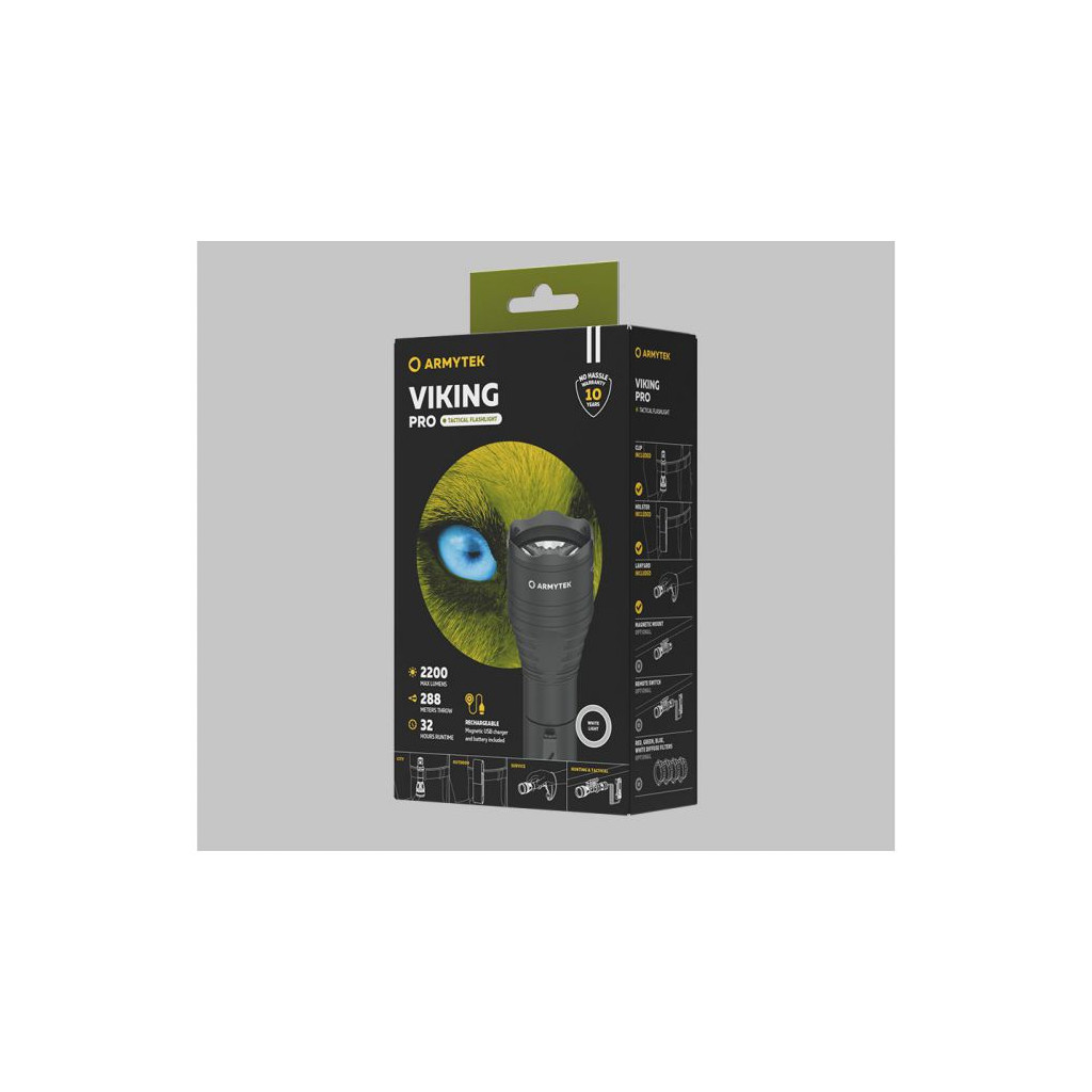 Ліхтар Armytek Viking Pro Marnet USB Warm (F07701W) - зображення 3