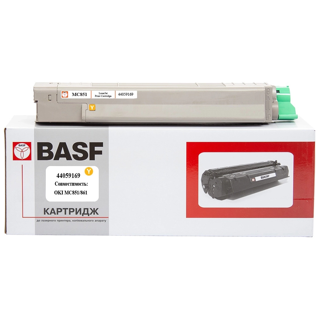 Тонер-картридж BASF OKI MC851/861/ 44059169 Yellow (KT-MC851Y) - изображение 1