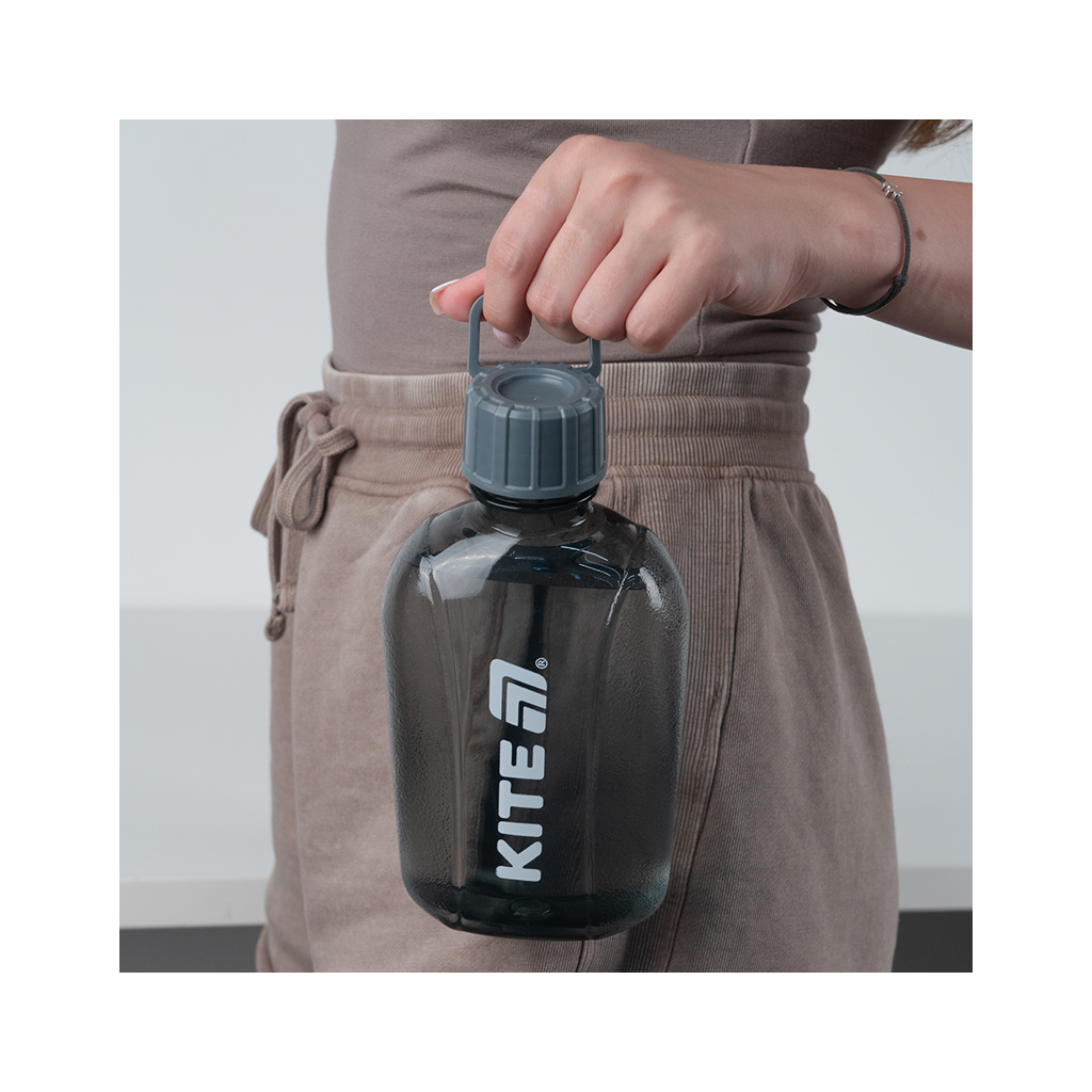 Пляшка для води Kite 650 мл сіра (K25-1240-1) - зображення 6