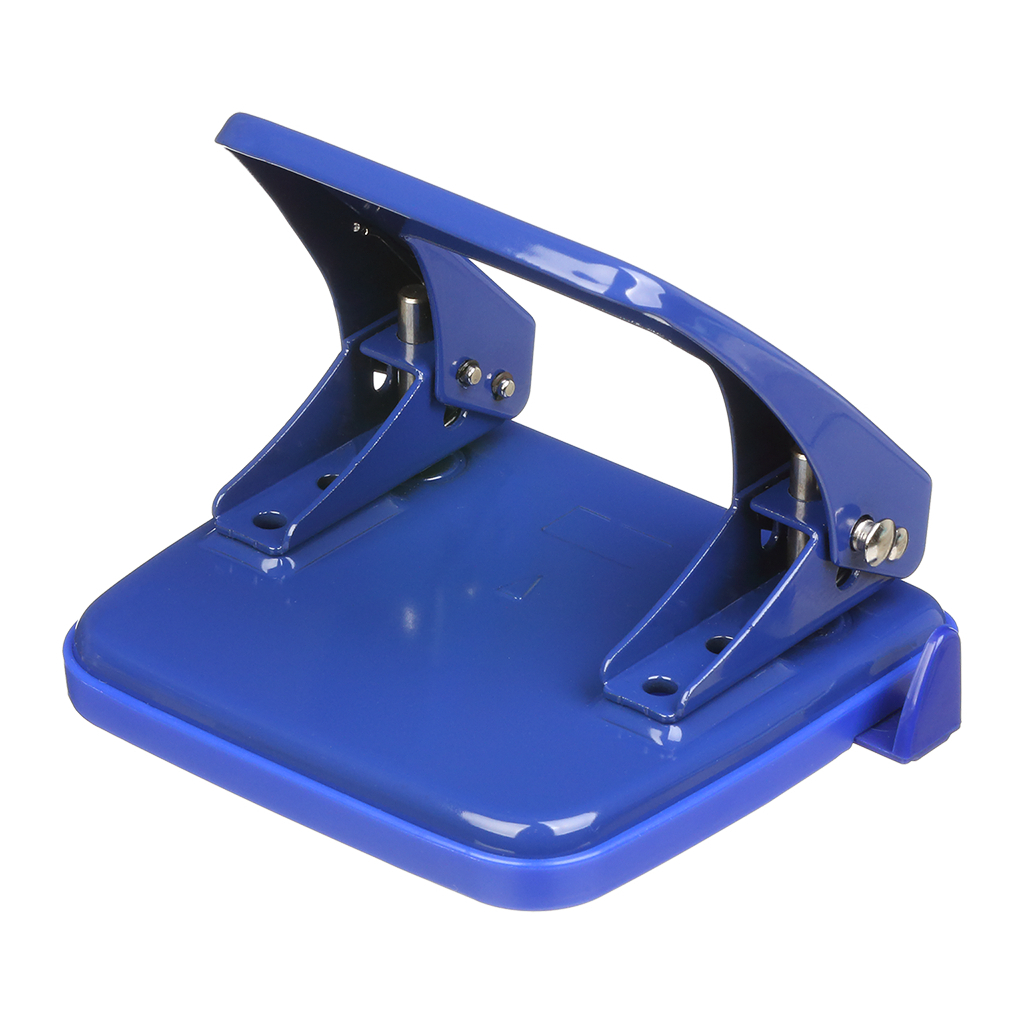 Діркопробивач Buromax металевий, до 25 аркушів, 122 х 108 х 54 мм, синій (BM.4030-02) - зображення 2