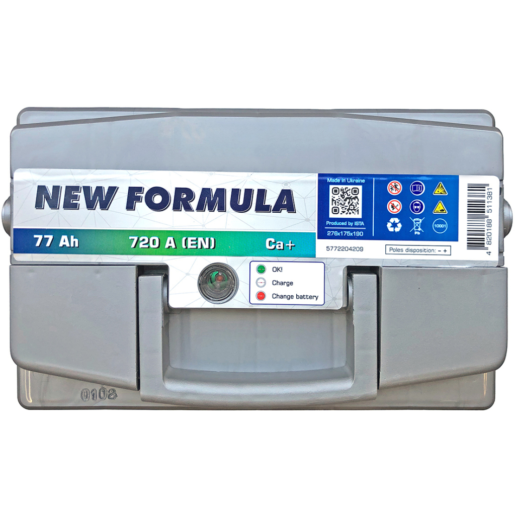 Акумулятор автомобільний NEW FORMULA 77Ah Ев (-/+) 720EN (5772204209) - изображение 3