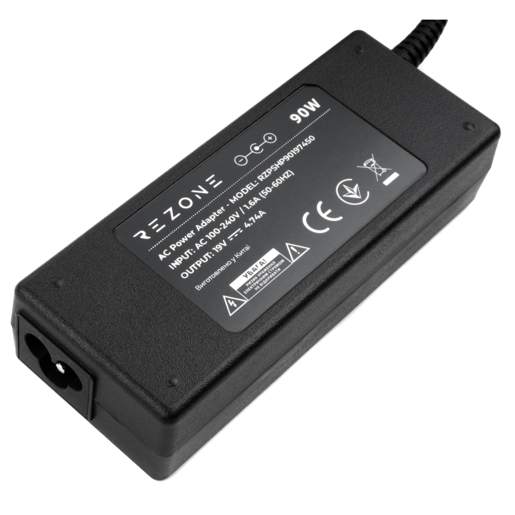 Блок живлення до ноутбуку Rezone HP 90W 19V 4.74A 7.4*5.0 (RZPSHP90197450) - зображення 3