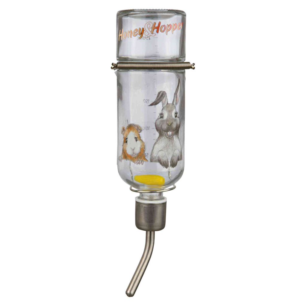 Поїлка для гризунів Trixie Honey & Hopper 250 мл (скло) (4011905604466) - изображение 1