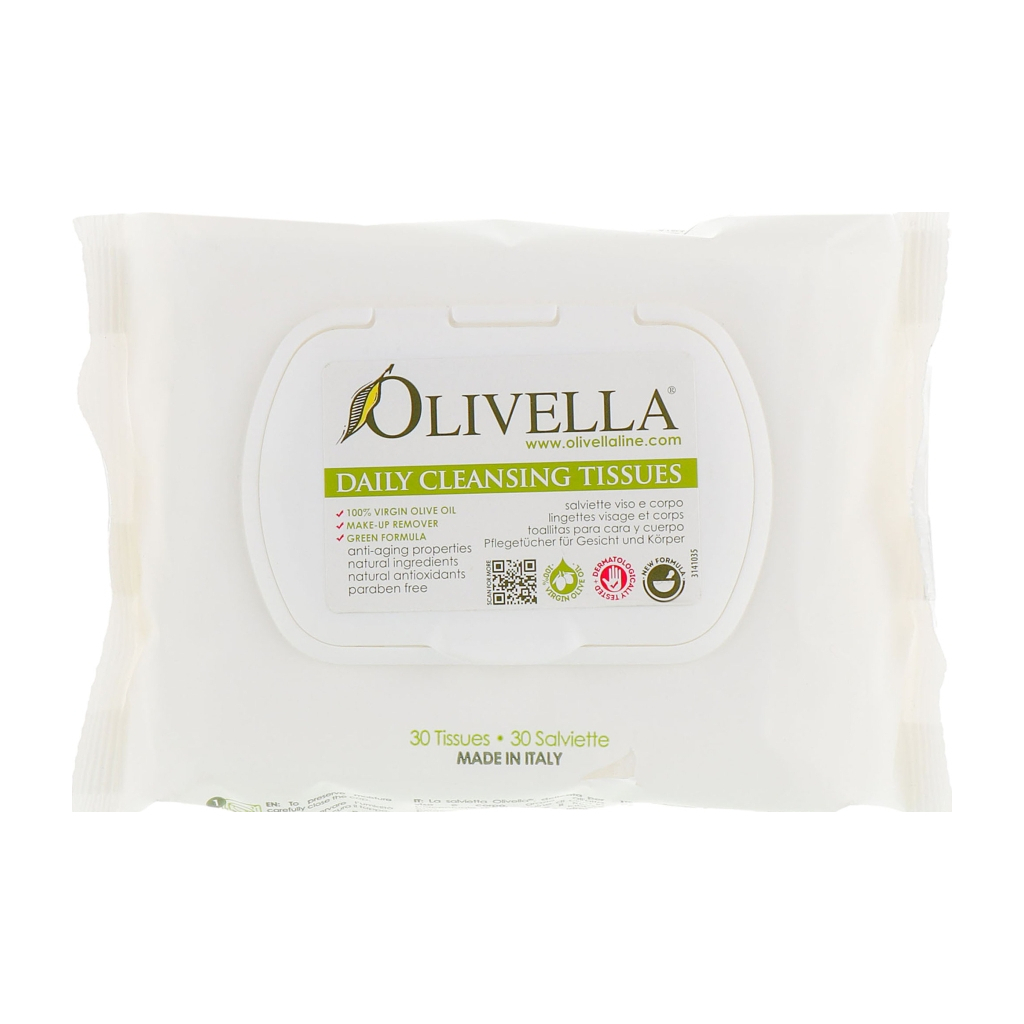 Вологі серветки Olivella для обличчя і тіла 30 шт. (764412300157) - зображення 1