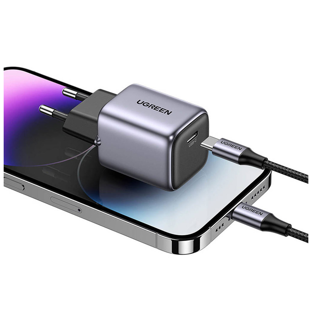 Зарядний пристрій Ugreen 20W USB C PD Nexode mini Charger CD318 (90664) - зображення 5