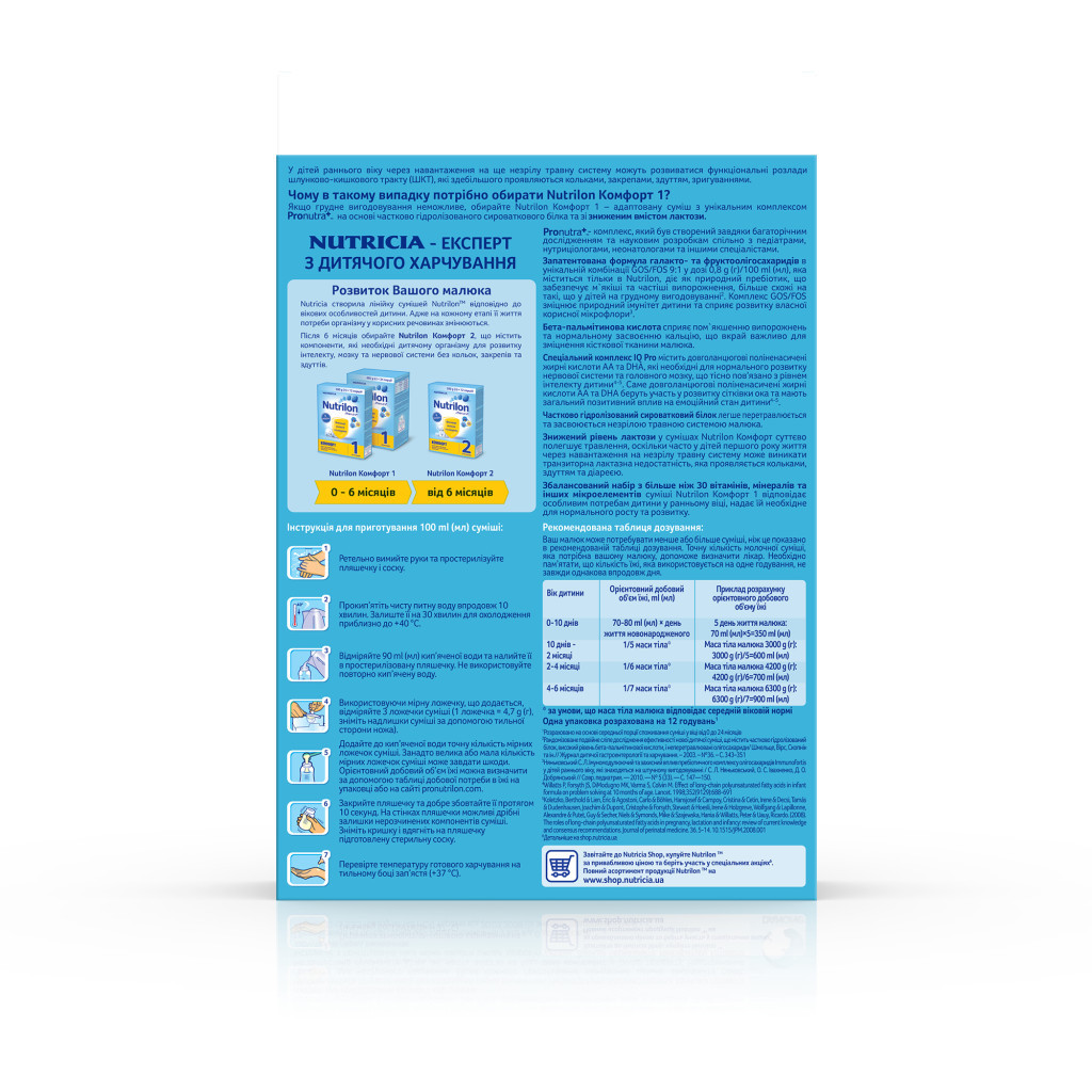 Дитяча суміш Nutrilon 1 Комфорт молочна 300 г (5900852038501) - изображение 2