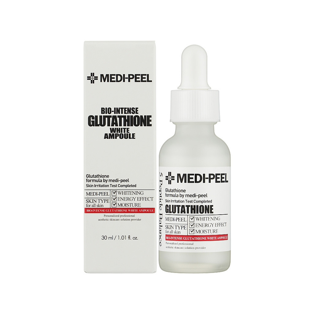 Сироватка для обличчя Medi-Peel Bio-Intense Glutathione 600 White Ampoule Освітлювальна ампульна з глутатіоном 30 мл (8809409341736) - зображення 1