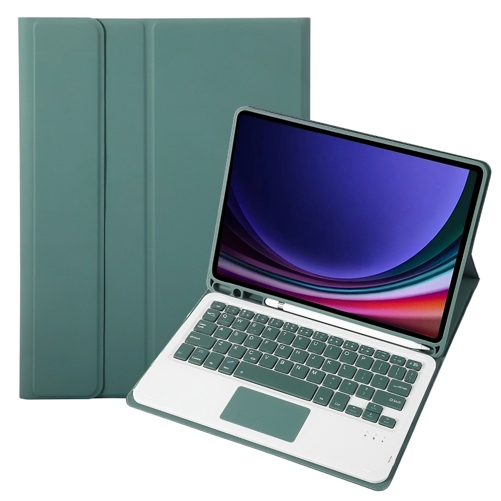 Чохол до планшета BeCover Keyboard+TouchPad Samsung Tab S9 (SM-X710/SM-X716)/S9 FE (SM-X510/SM-X516B) 11.0" Dark Green (712419) - зображення 2