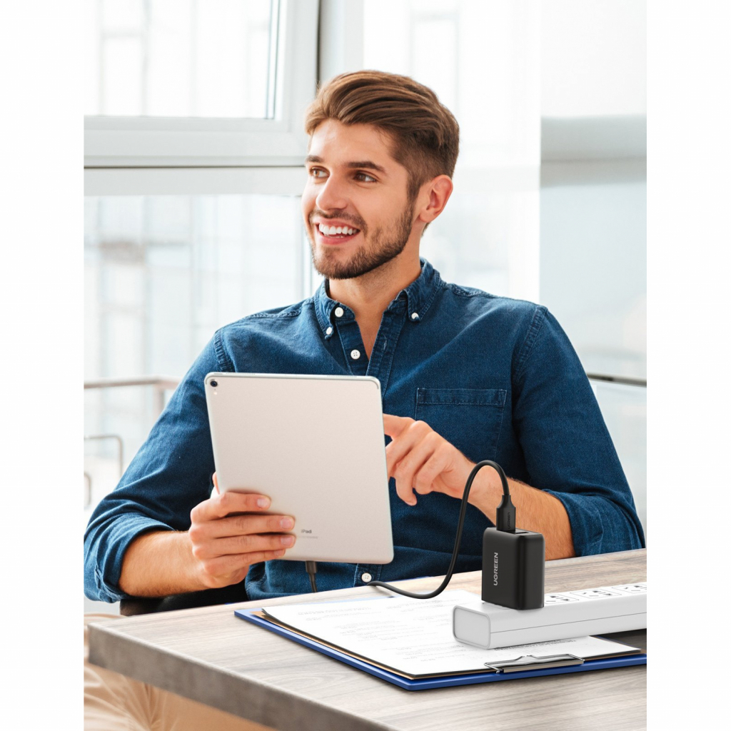 Зарядний пристрій Ugreen CD161 36W 2xUSB QC 3.0 Charger (Black) (10216) - зображення 3