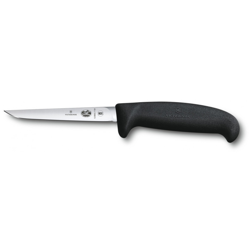 Кухонний ніж Victorinox Fibrox Poultry 11 см Medium Чорний (5.5903.11M) - зображення 1