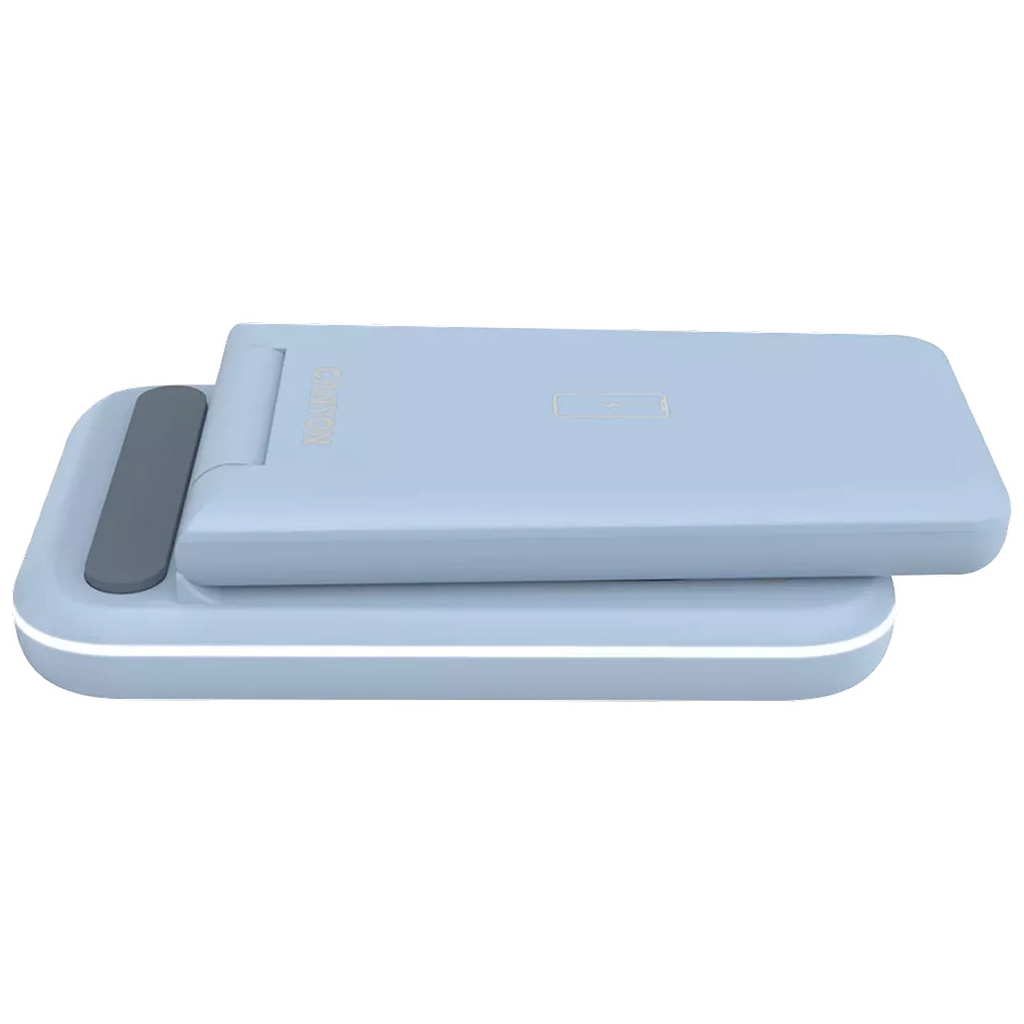 Зарядний пристрій Canyon WS-304 Foldable 3in1 Wireless charger Blue (CNS-WCS304BL) - зображення 5