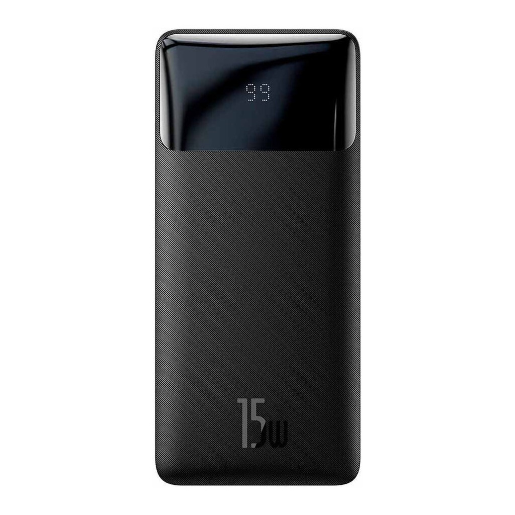 Батарея універсальна Baseus Bipow 30000mAh, 15W, USB-C/3A, 2*USB-A/3A(max.), +cable, black (PPBD050201) - зображення 1