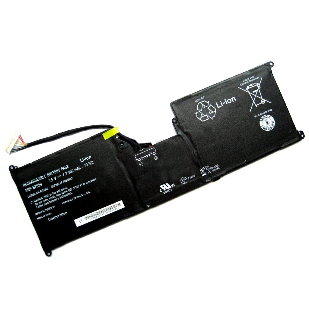 Акумулятор до ноутбука Sony VGP-BPS39, 3800mAh (29Wh), 2cell, 7.5V, Li-ion (A47371) - зображення 1