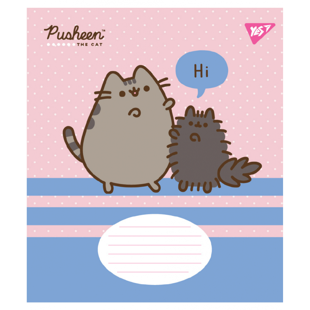 Зошит Yes Pusheen The Cat А5 12 аркушів коса лінія (767614) - зображення 3