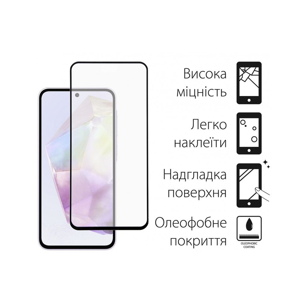 Чохол до мобільного телефона Dengos Samsung Galaxy A35 5G + Glass Pink (DG-KM-91) - зображення 3