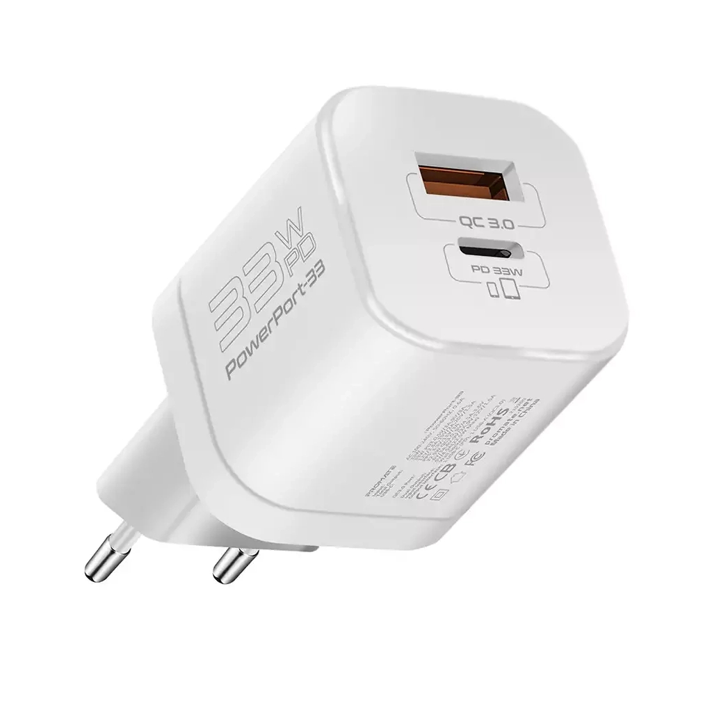 Зарядний пристрій Promate powerport-33.white - зображення 1