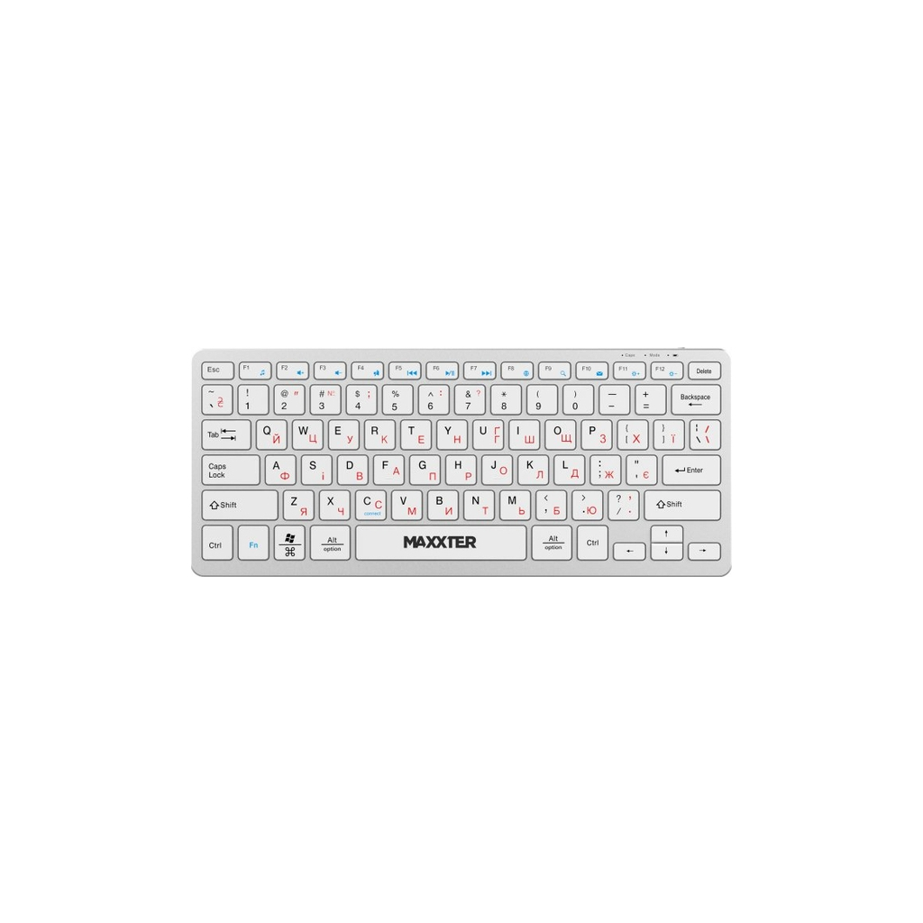 Клавіатура Maxxter KBW-C01S-UA Wireless UA White (KBW-C01S-UA) - зображення 1
