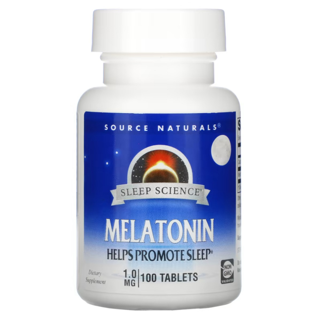 Амінокислота Source Naturals Мелатонін 1мг, Sleep Science, 100 таблеток (SN0719) - зображення 1