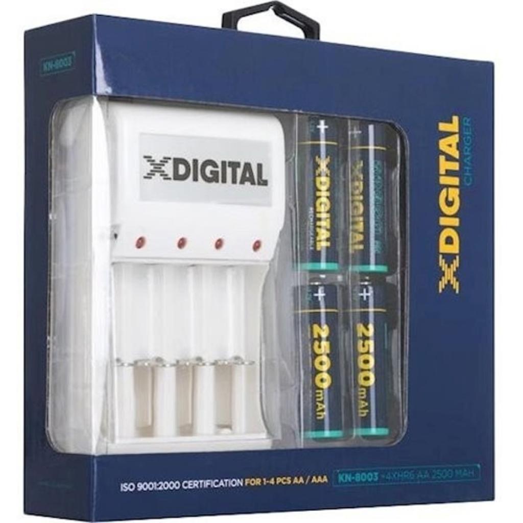 Зарядний пристрій для акумуляторів X-Digital KN-8003 + 4 Ni-MH 2500mAh - зображення 1