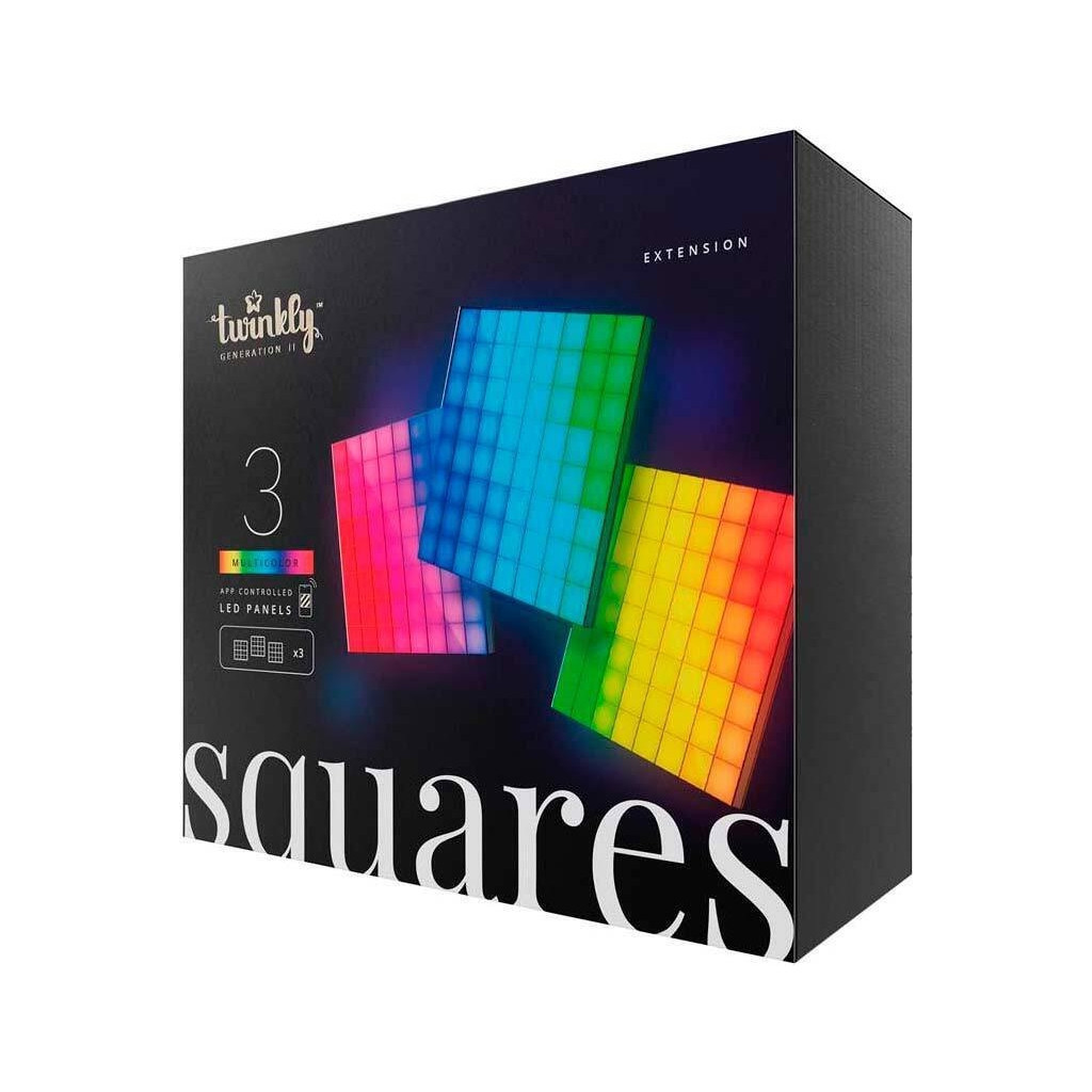 Гірлянда Twinkly Панель Smart LED Squares 3 RGB, Gen II, IP20, 16x16см, for TWQ064STW-07-BEU (TWQ064STW-03-BAD) - зображення 6