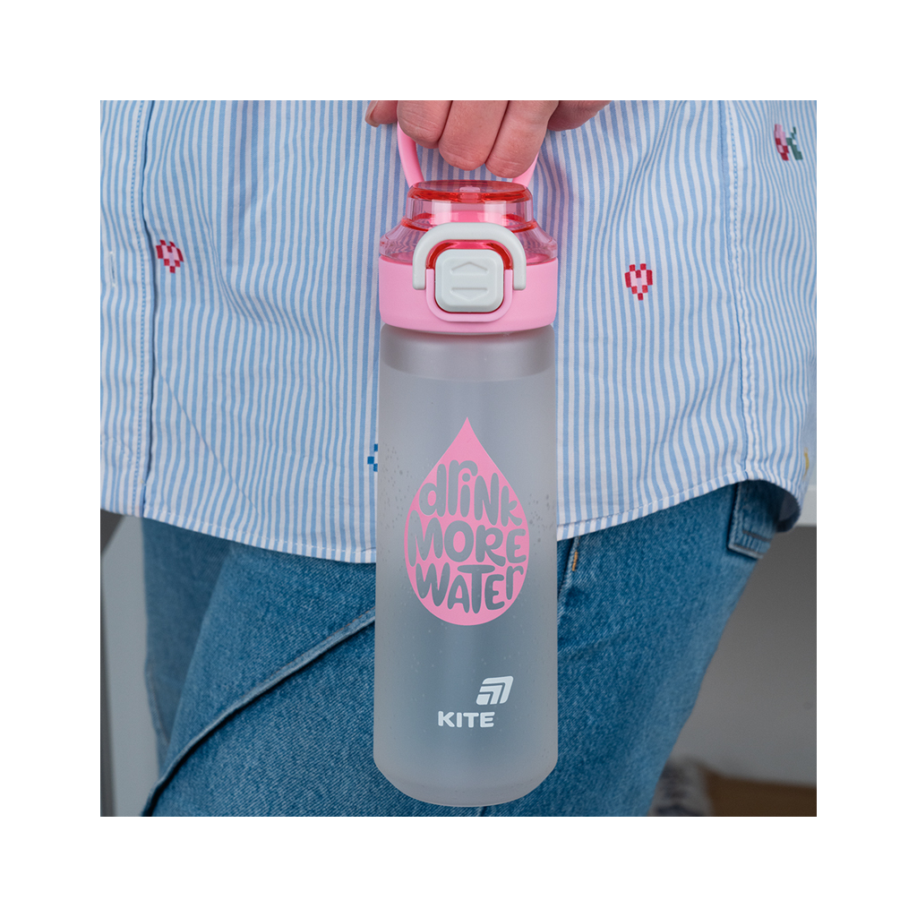 Пляшка для води Kite 760 мл, сіро-рожева (K25-1214-3) - зображення 5