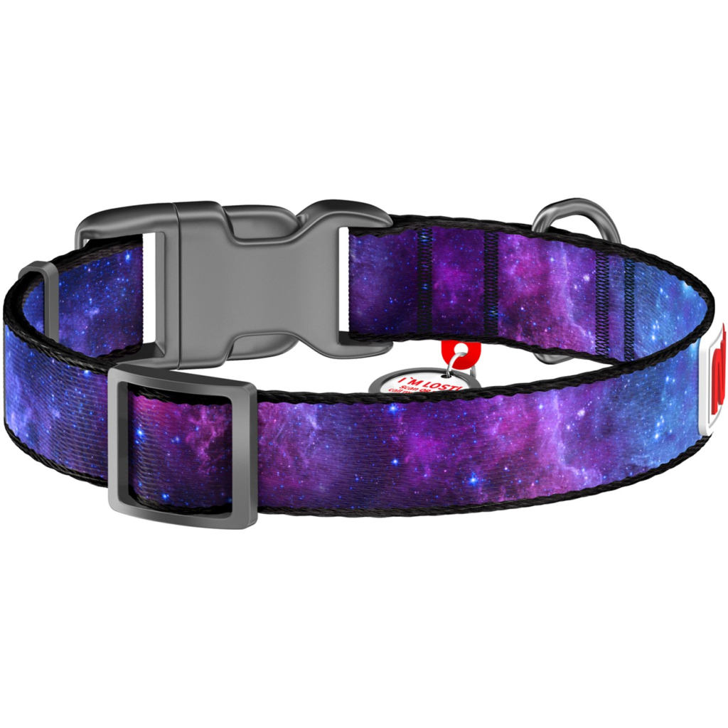 Нашийник для тварин WAUDOG Nylon з QR паспортом "NASA21" пластиковий фастекс S (4501-0148) - зображення 2