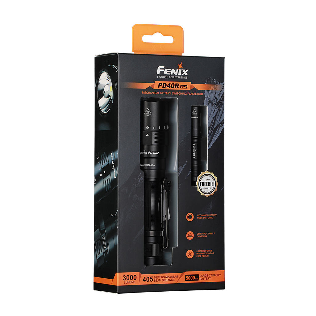 Ліхтар Fenix PD40R V2.0 + Ліхтар Fenix E01 V2.0 (PD40RV20E01V20) - зображення 4