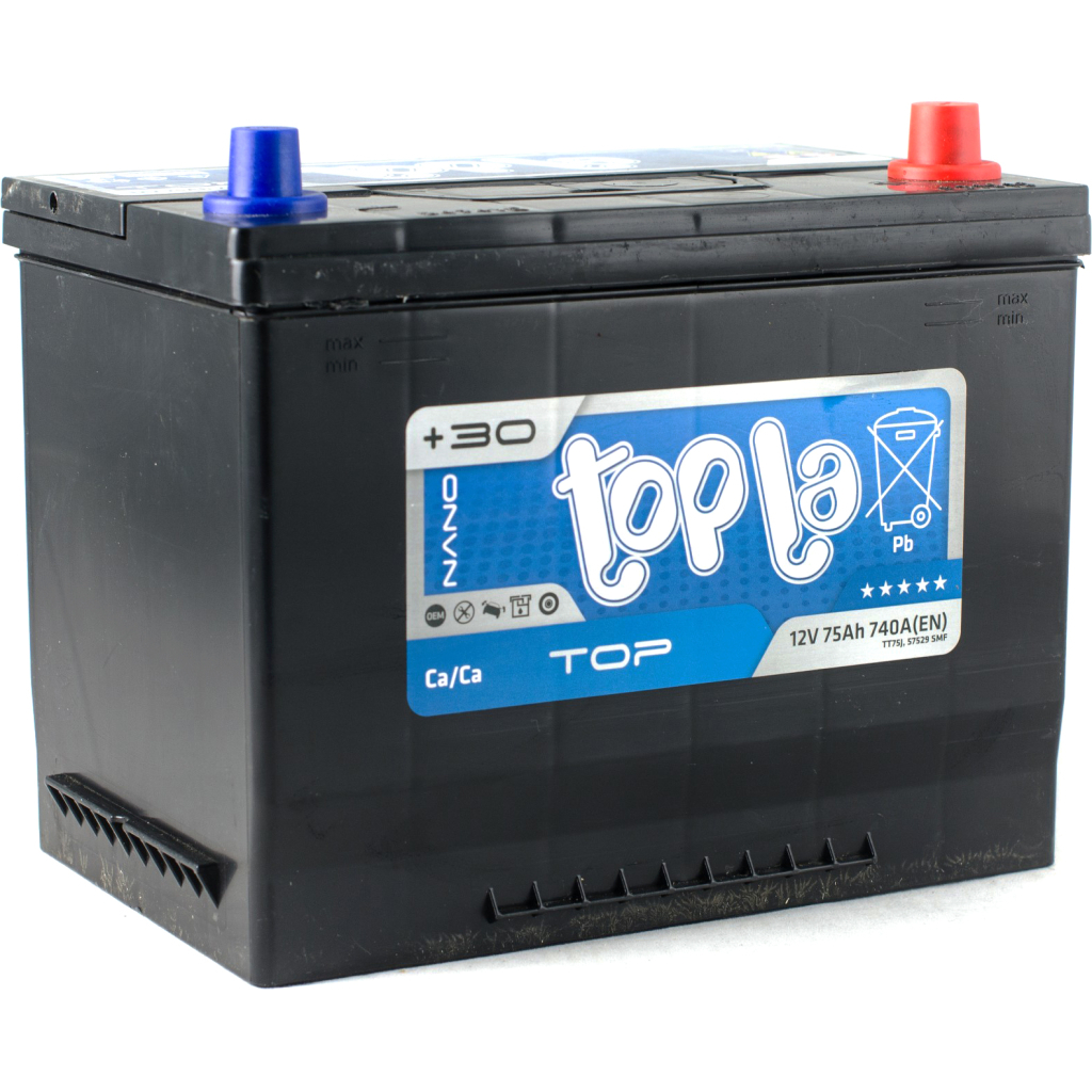 Акумулятор автомобільний Topla 75 Ah/12V Top/Energy Japan Euro (118 875) - зображення 1