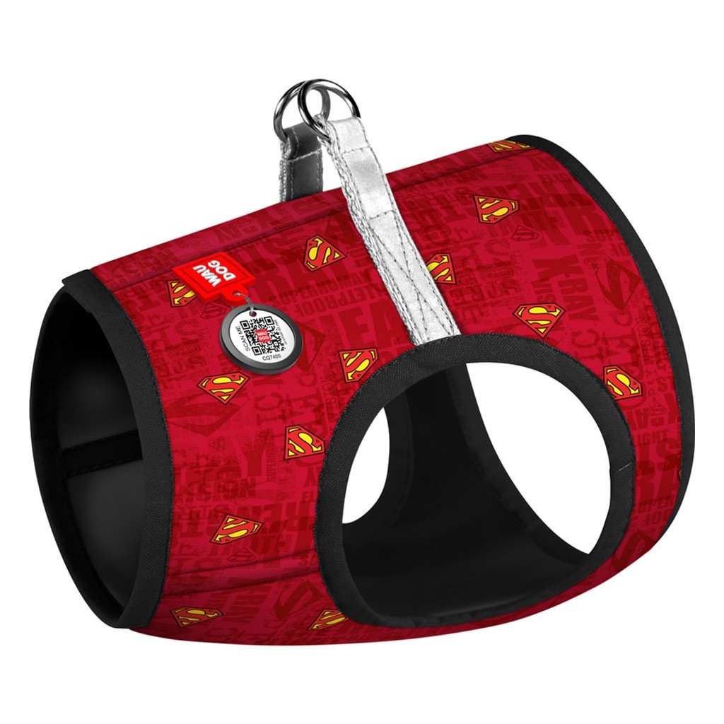 Шлея для собак WAUDOG Clothes з QR паспортом "Супермен червоний" XS3 (1003-4007) - зображення 1