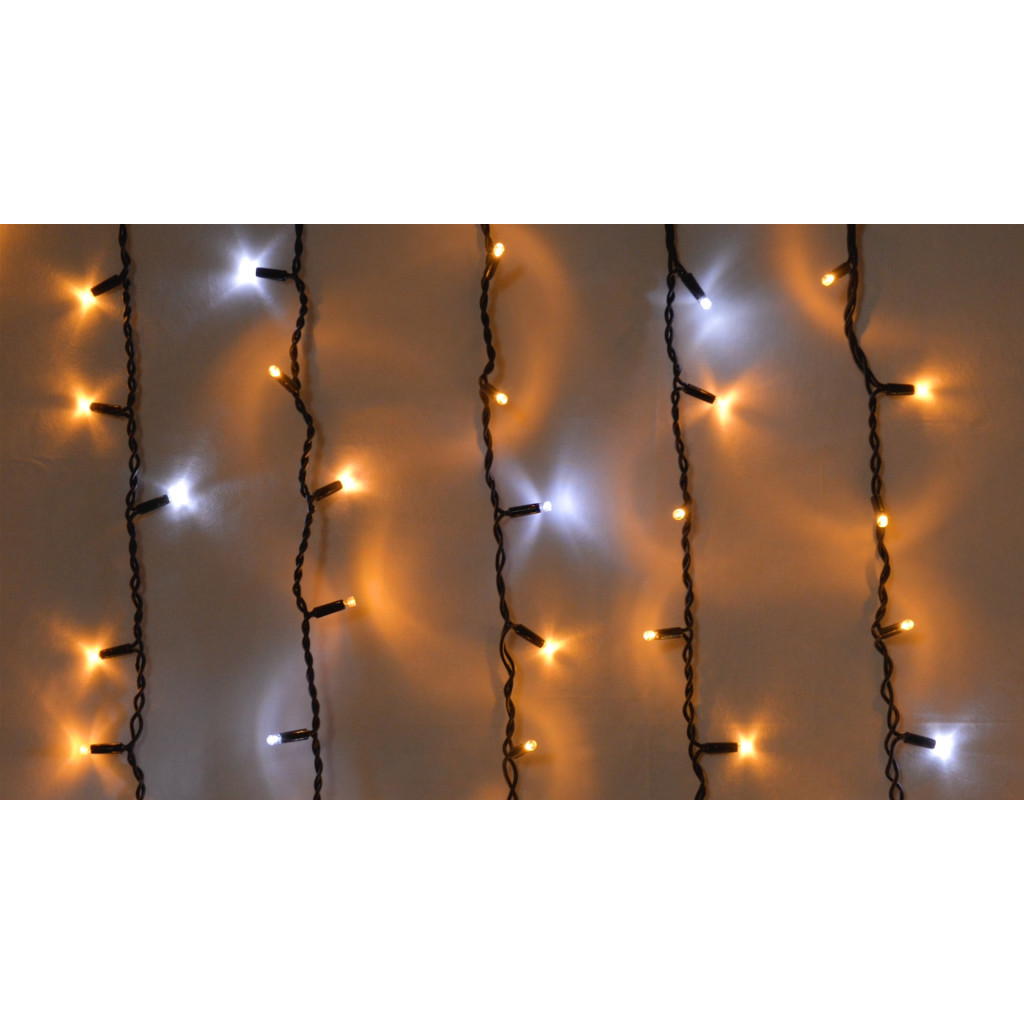 Гірлянда Delux ICICLE 108LED 2x1 м Білий flash Жовтий/Чорний IP44 (90015180) - зображення 2